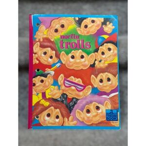 Vintage 1992 Norfin Trolls 3 Subject Notebook Binder‎ Paper School Folder Retro